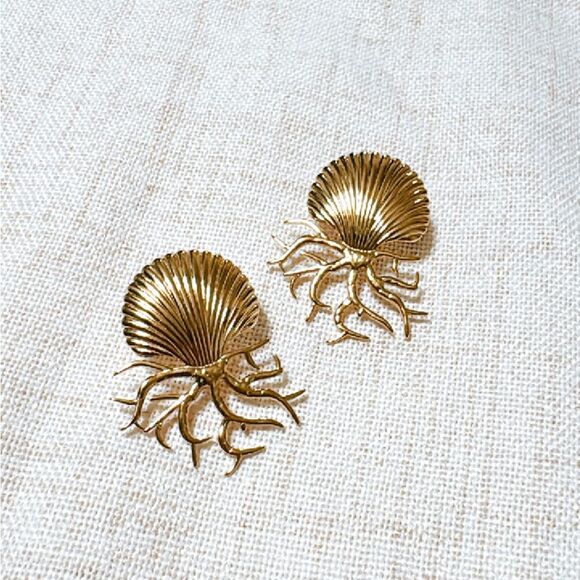 seashell earrings N524 - Picture 2 of 4